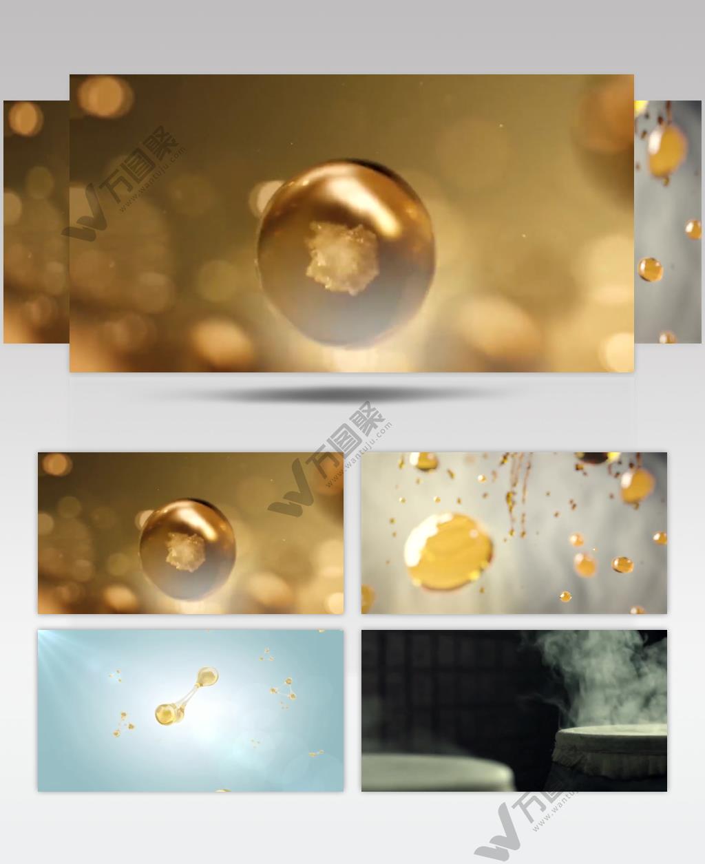 高端护肤品化妆品视频素材法国植物面霜