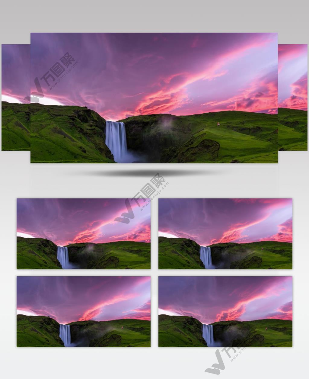 4K红绿色彩与行云流水之唯美