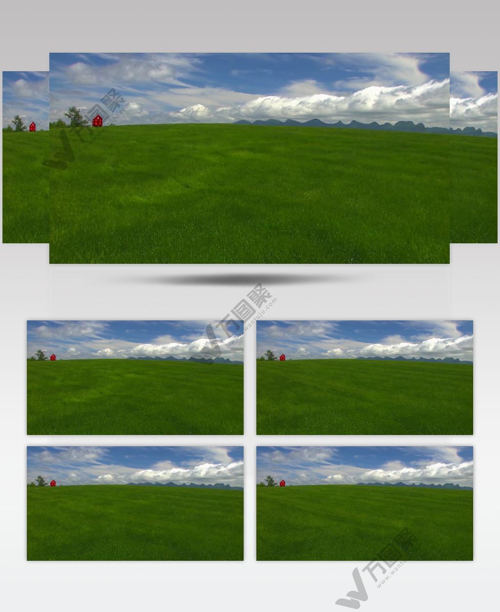 4K波浪舞绿田美景