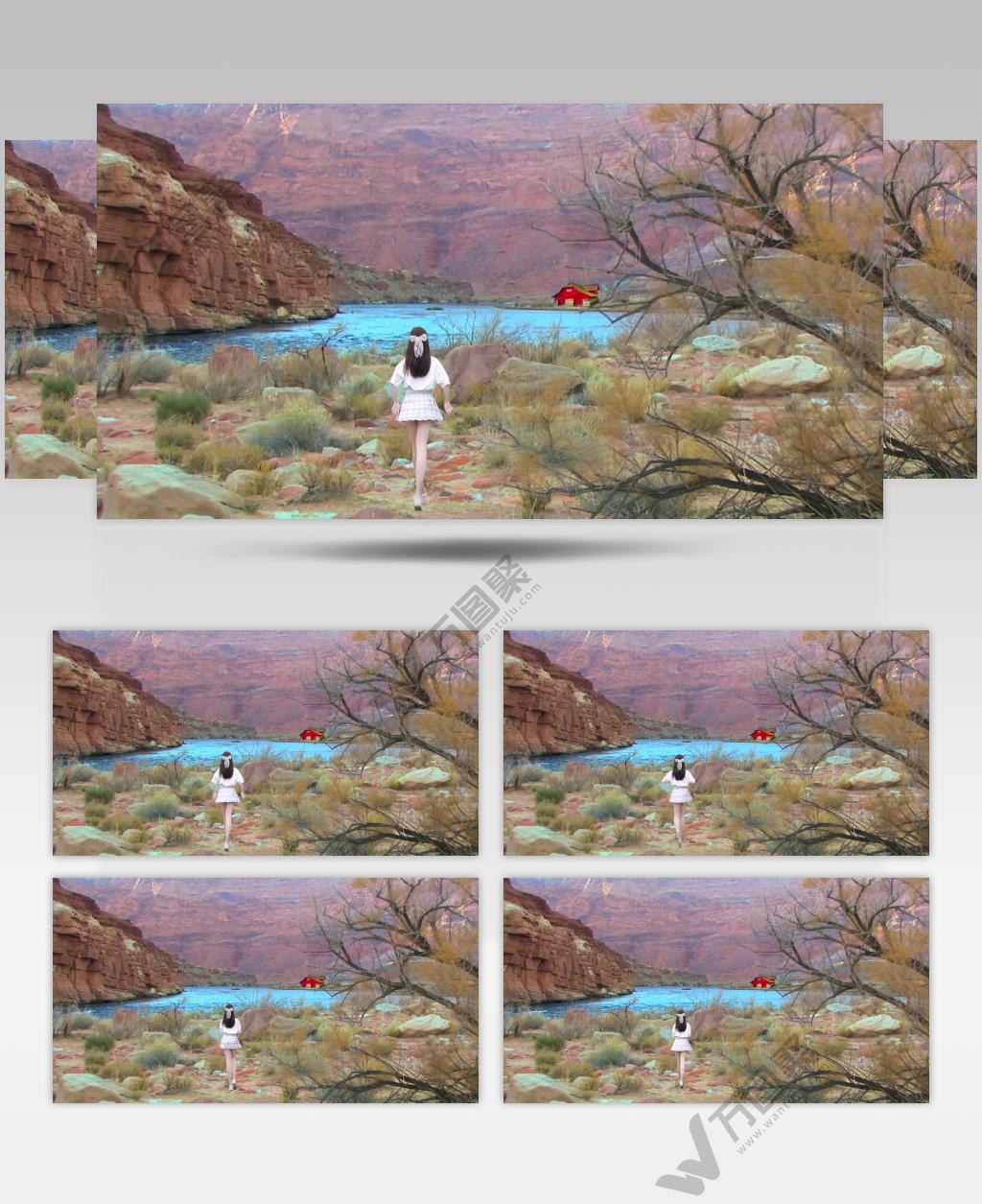 4K倩女观红岩淌蓝水