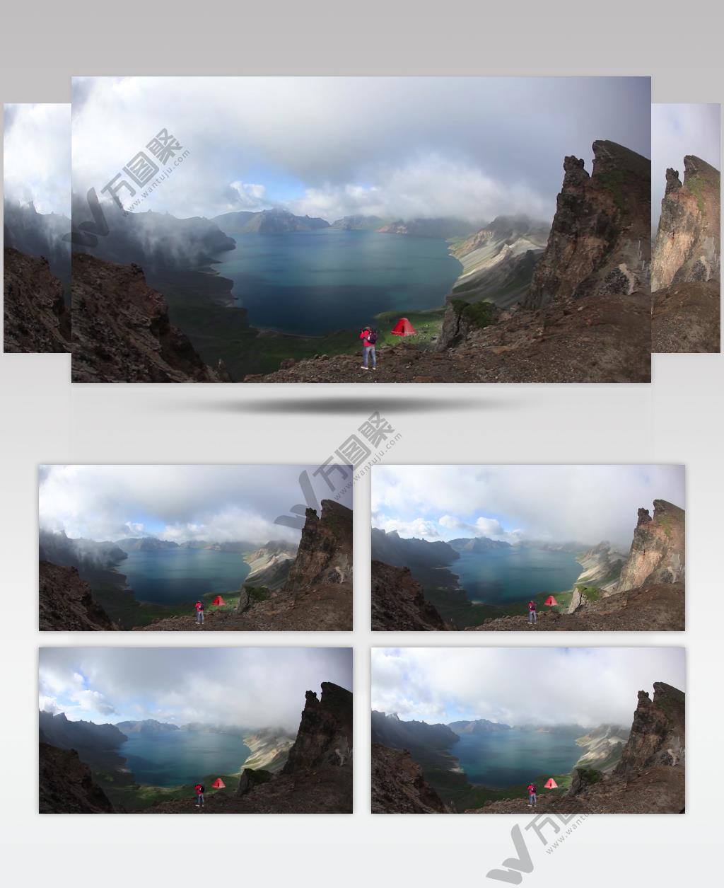 4K长白山天池雾景 