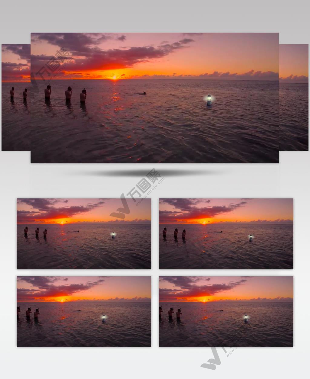 4K晚霞中的探海人