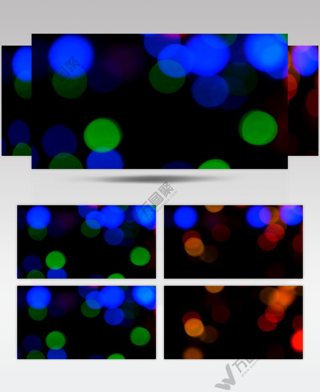 圣诞节灯光在夜间散景视频