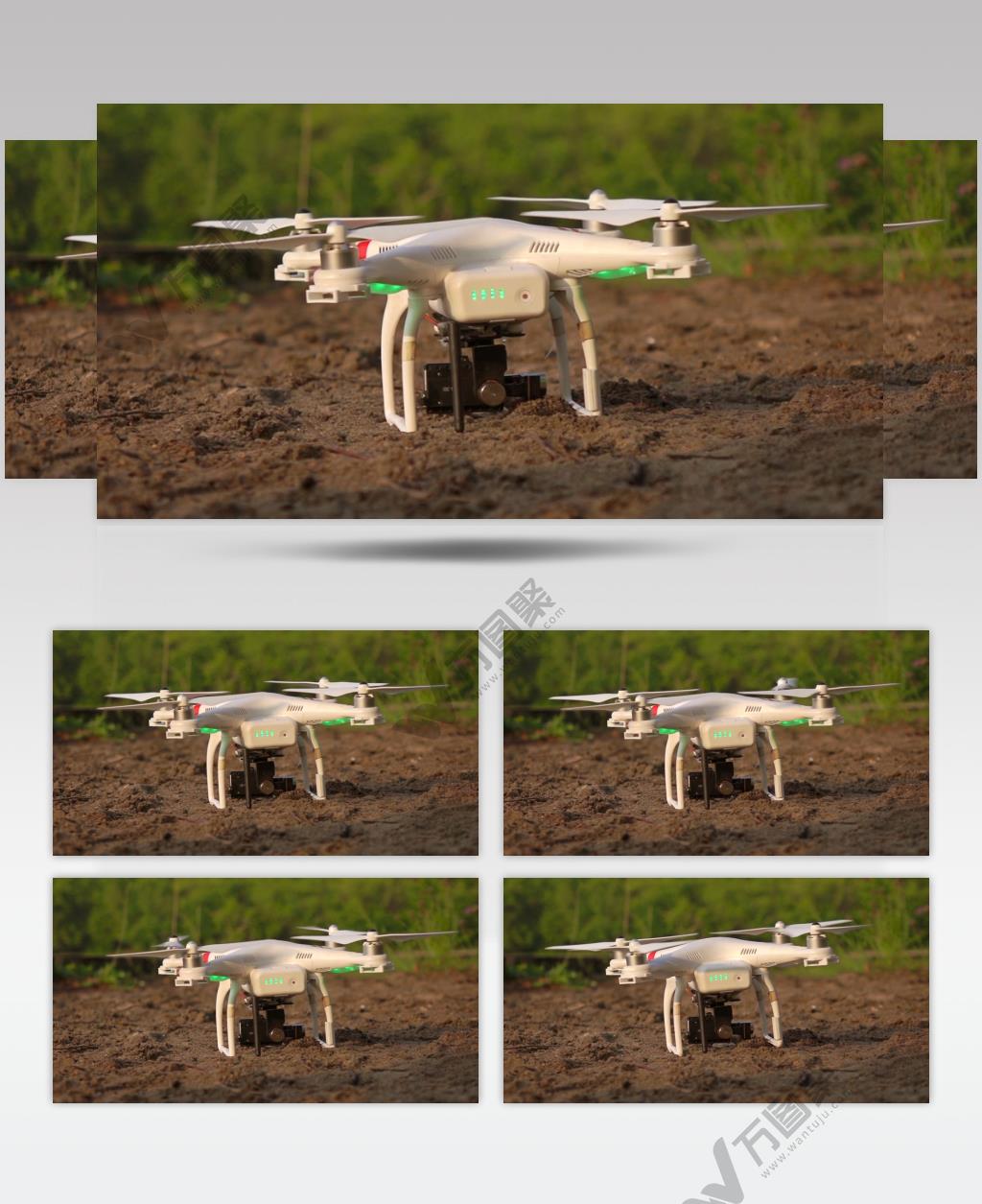 无人机起飞 航拍视频素材