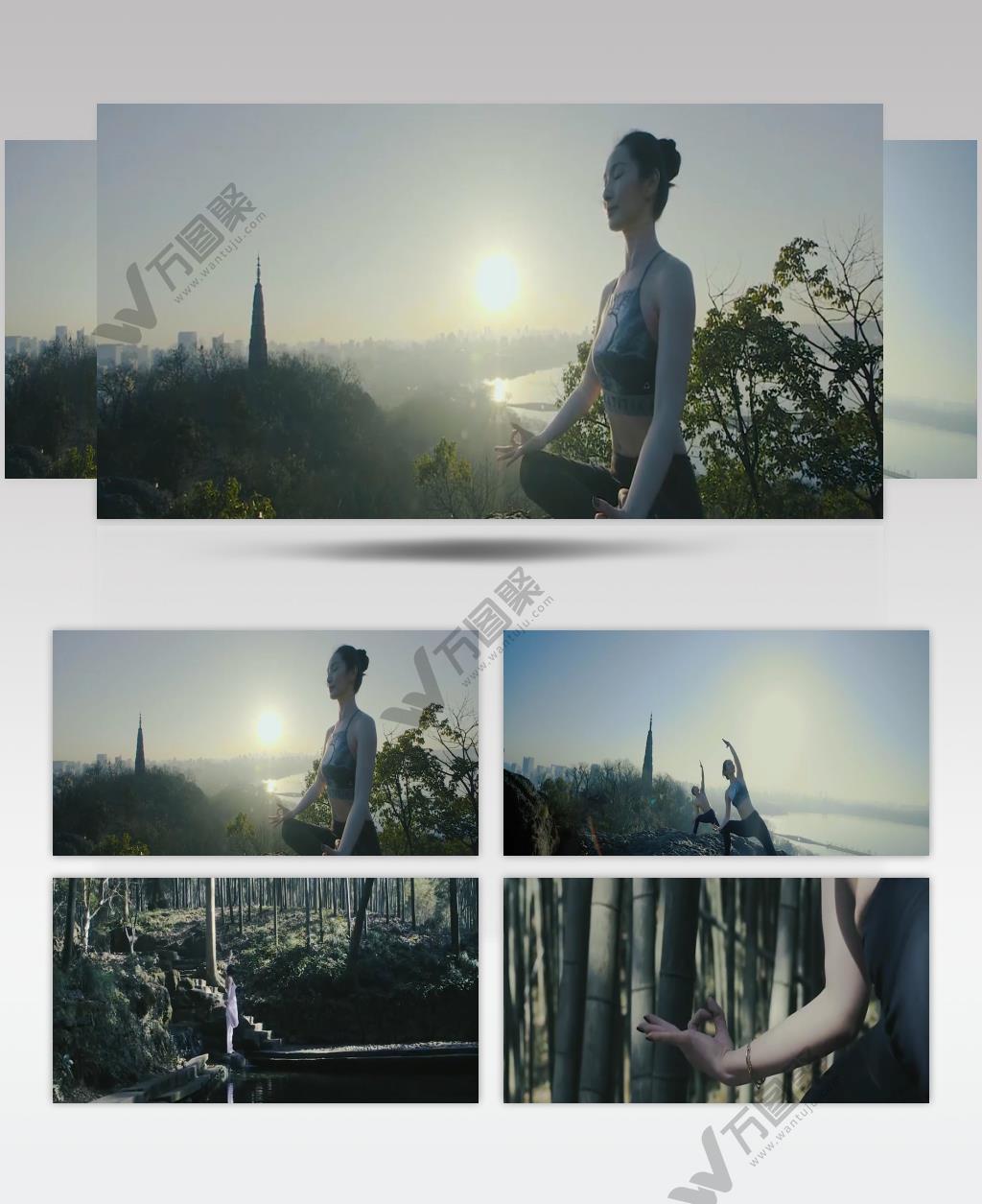 唯美浪漫 自然 瑜伽 养生 实拍视频素材