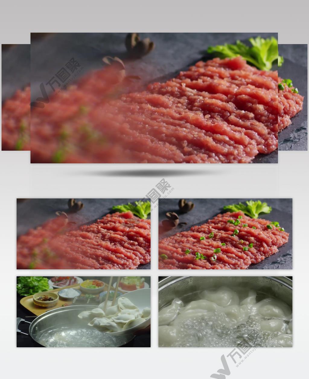 特写 猪肉饺子 制作过程 美食栏目 包装 视频素材