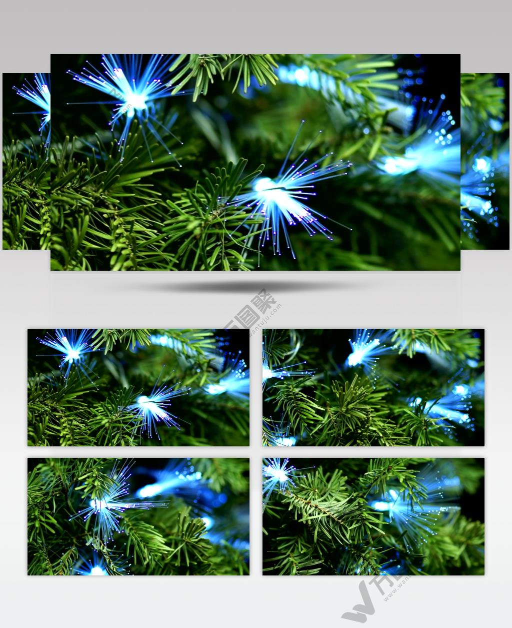 圣诞节圣诞树灯光装饰视频