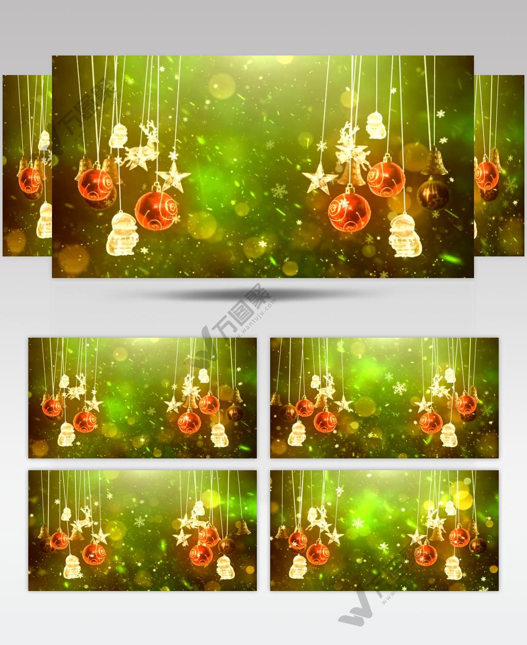 圣诞节圣诞球粒子动画视频