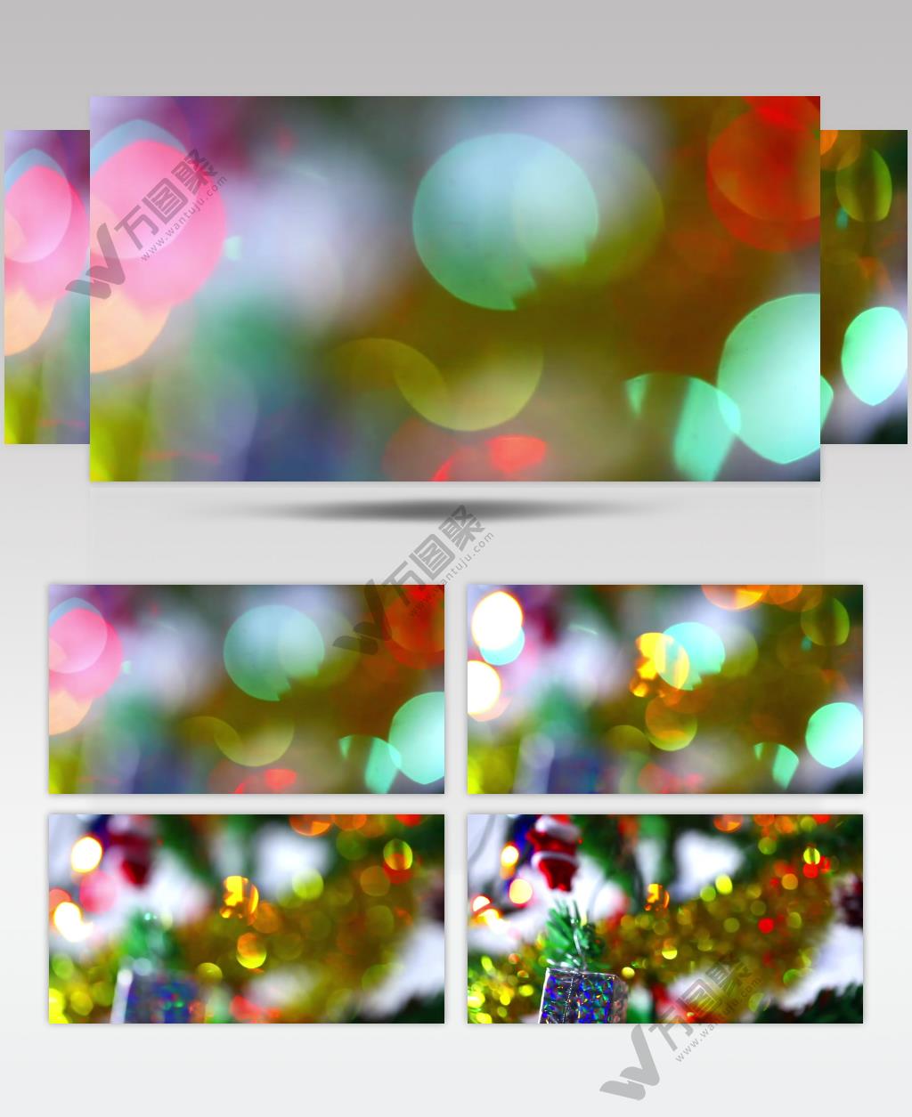 圣诞节装饰品的散景