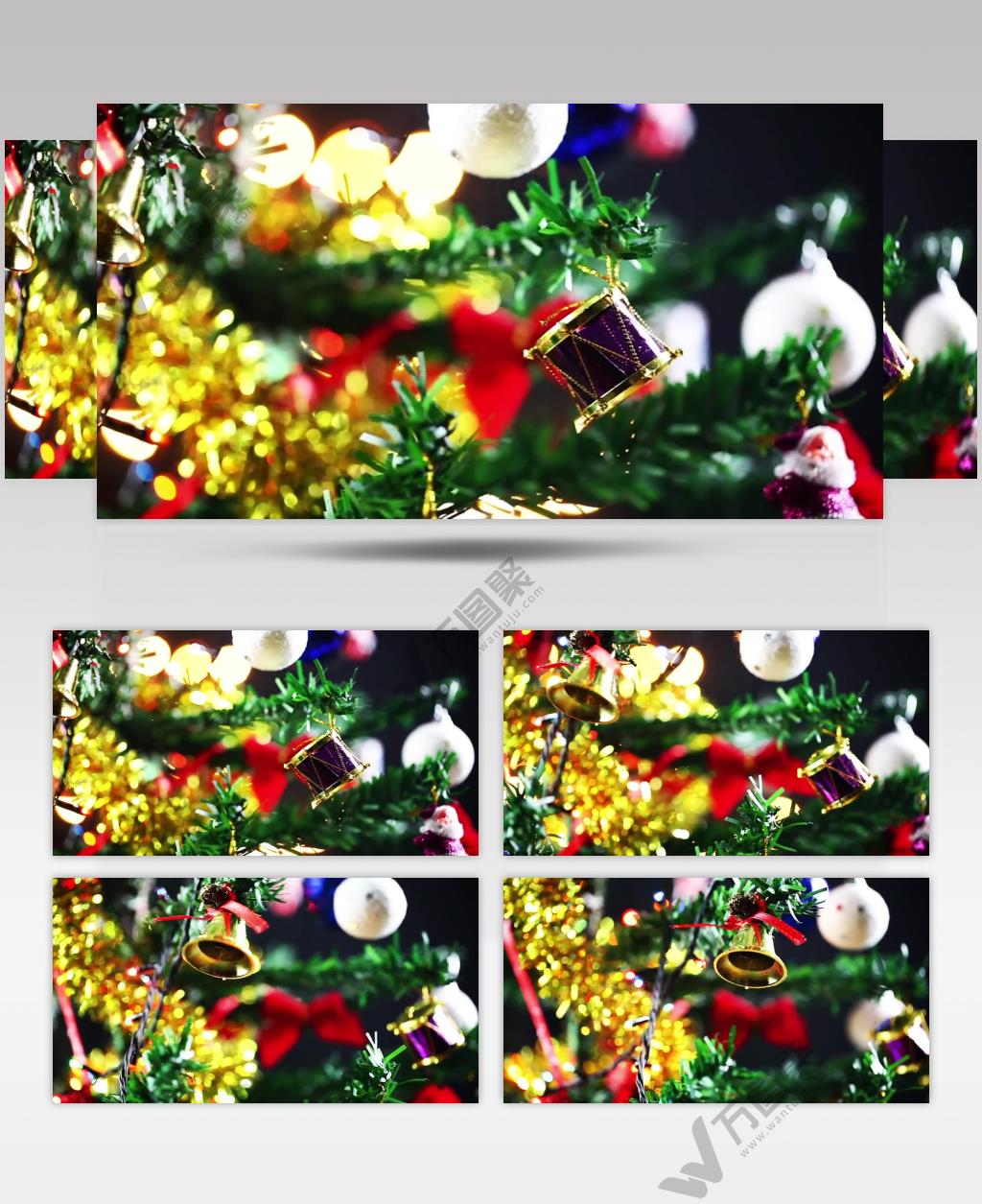 圣诞节新年圣诞树挂饰视频