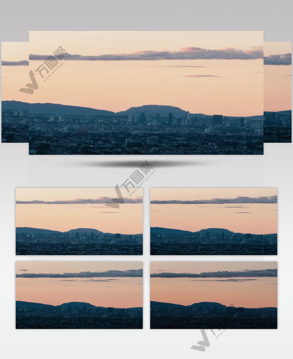 延时摄影欧洲城市的夕阳日落美景视频