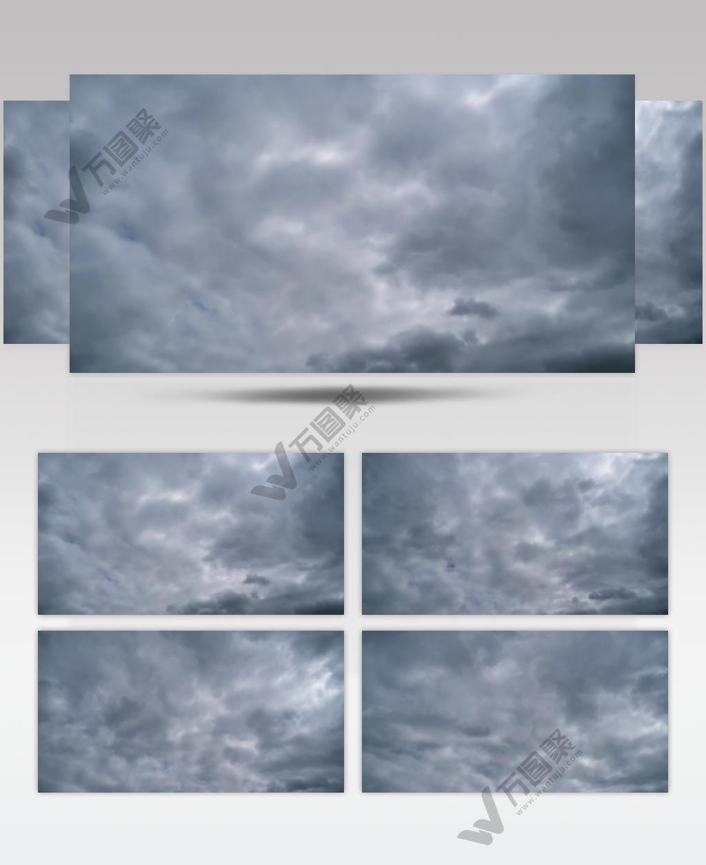 阴雨天气下的乌云密布视频