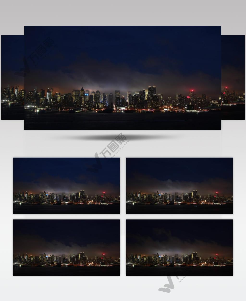 延时摄影夜晚城市夜景视频