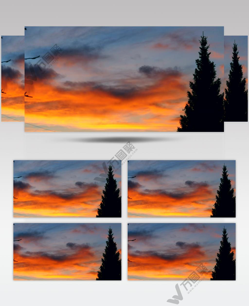 日落夕阳美丽的彩云视频