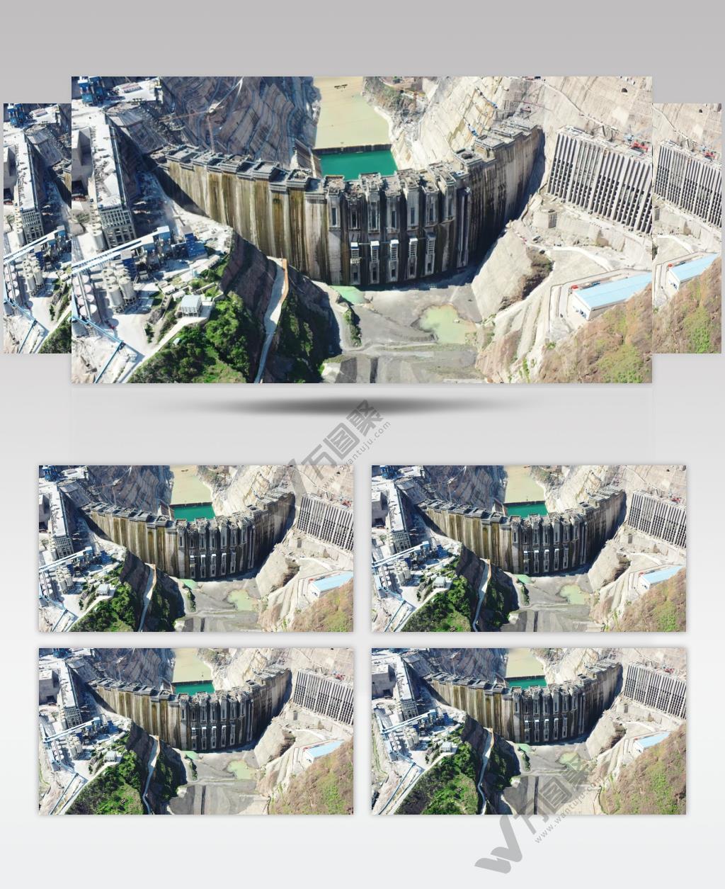 白鹤滩水电站大坝航拍