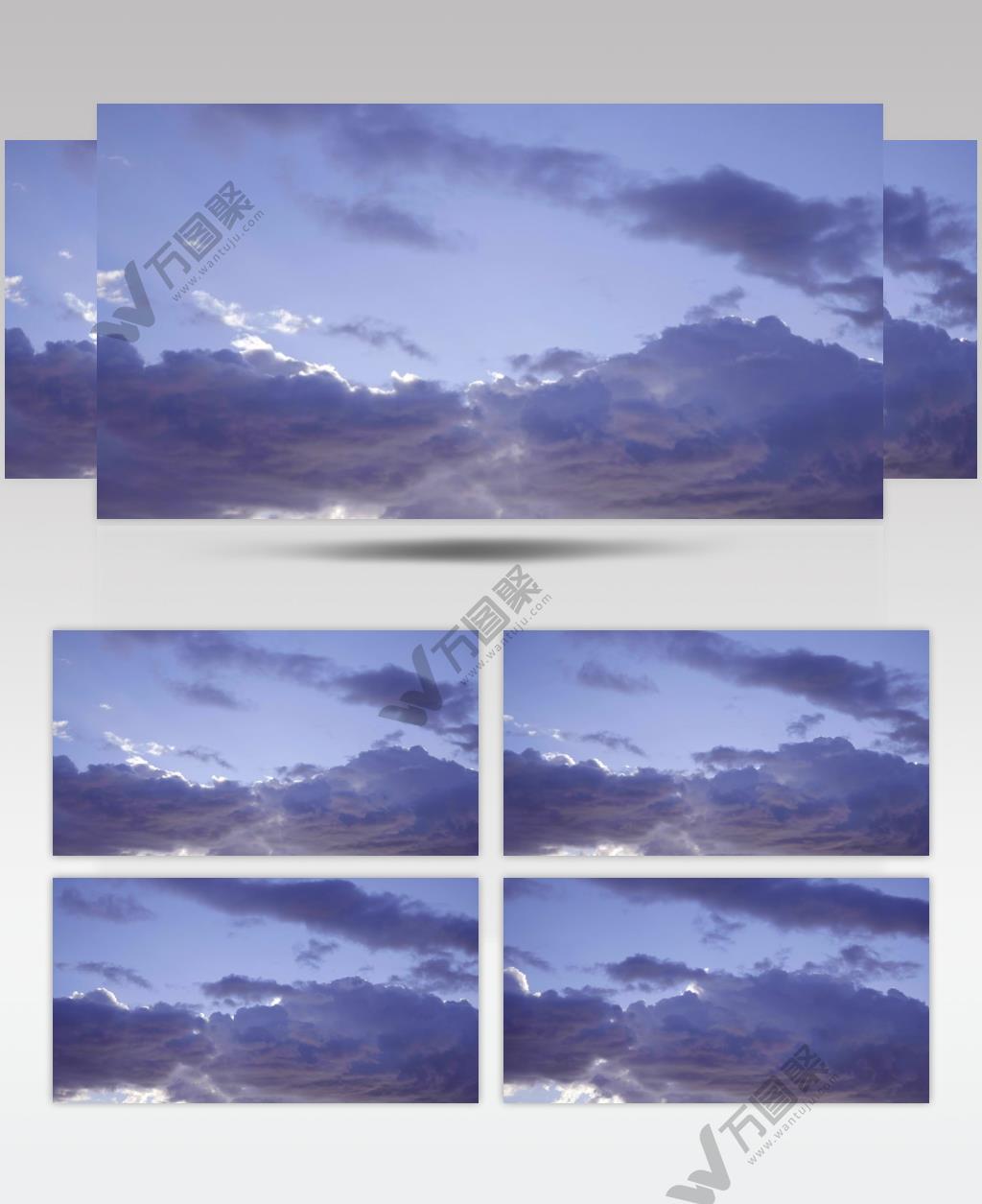 阴雨天空中的乌云飘动视频