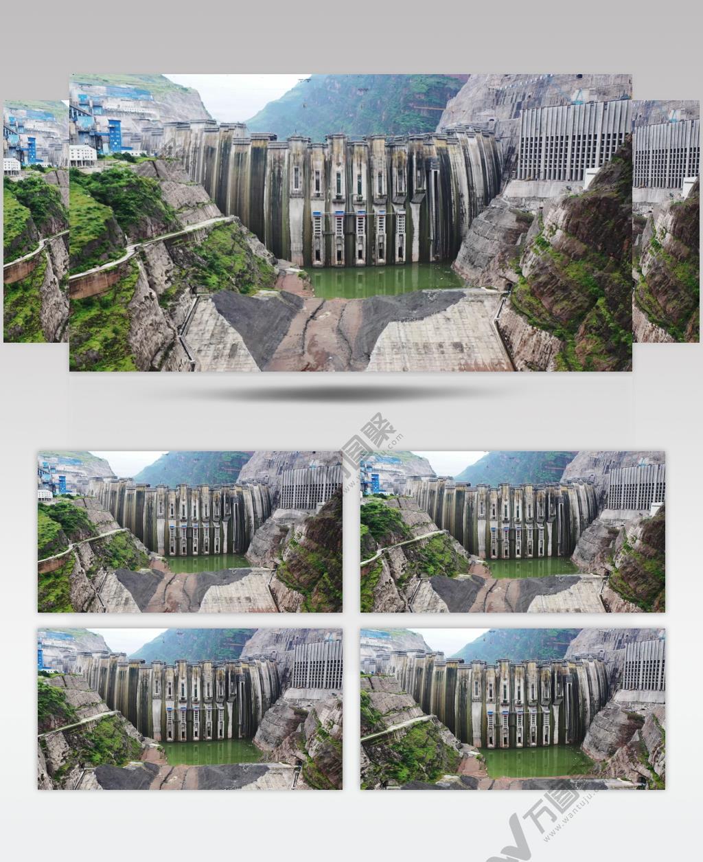 白鹤滩水电站大坝航拍