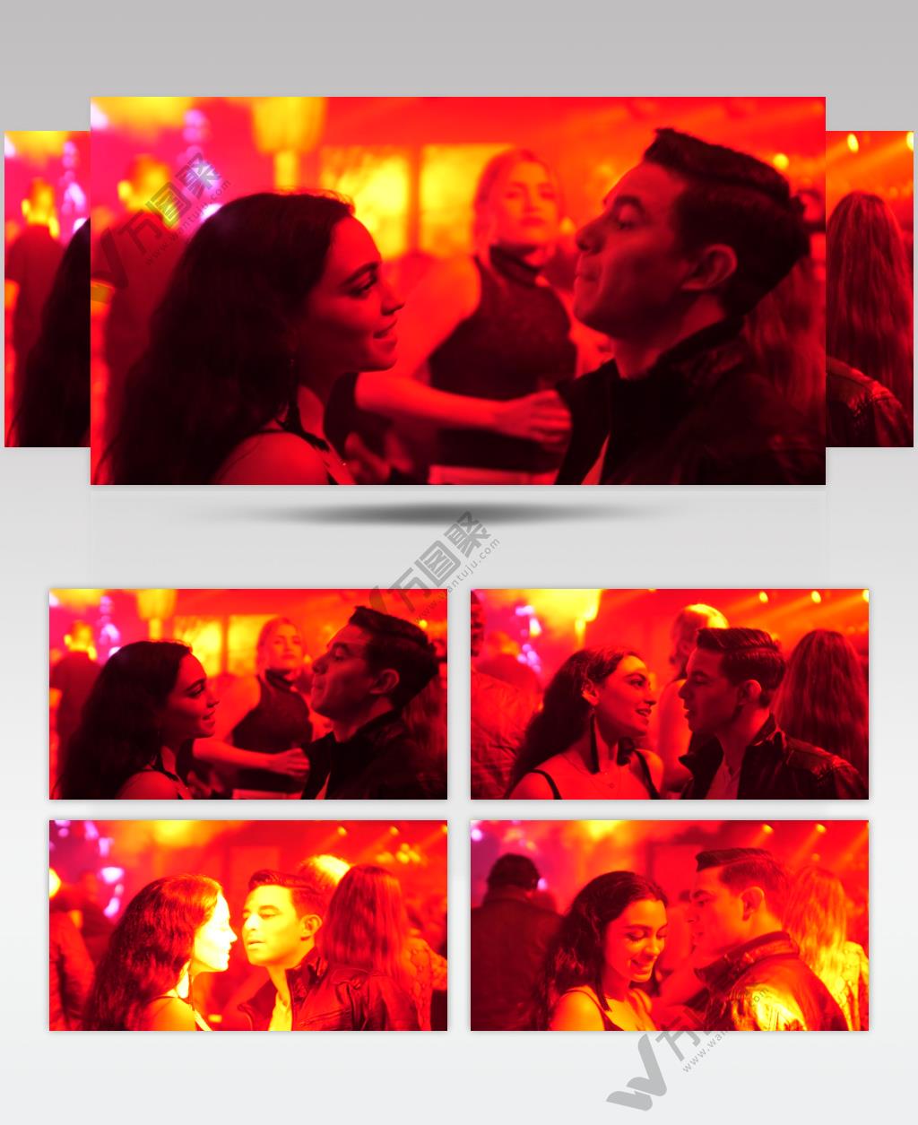 欧美酒吧夜店里跳舞的情侣