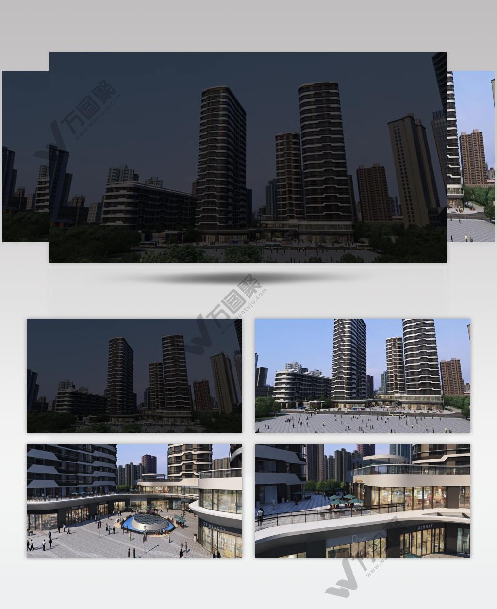 三维商业圈尚雅商业商业中心商业地产动画