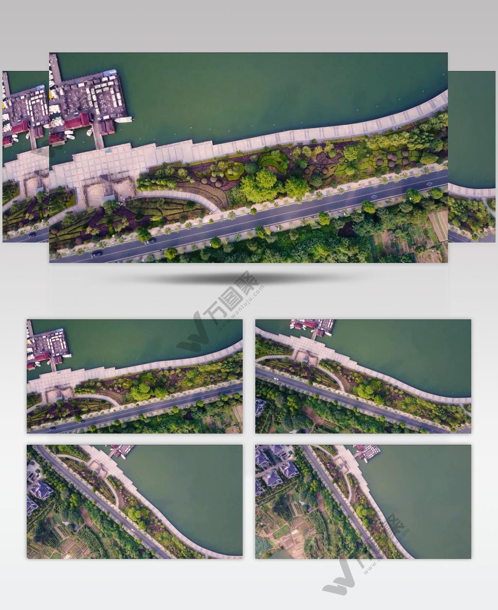 4K岳阳市南湖景区鸟瞰