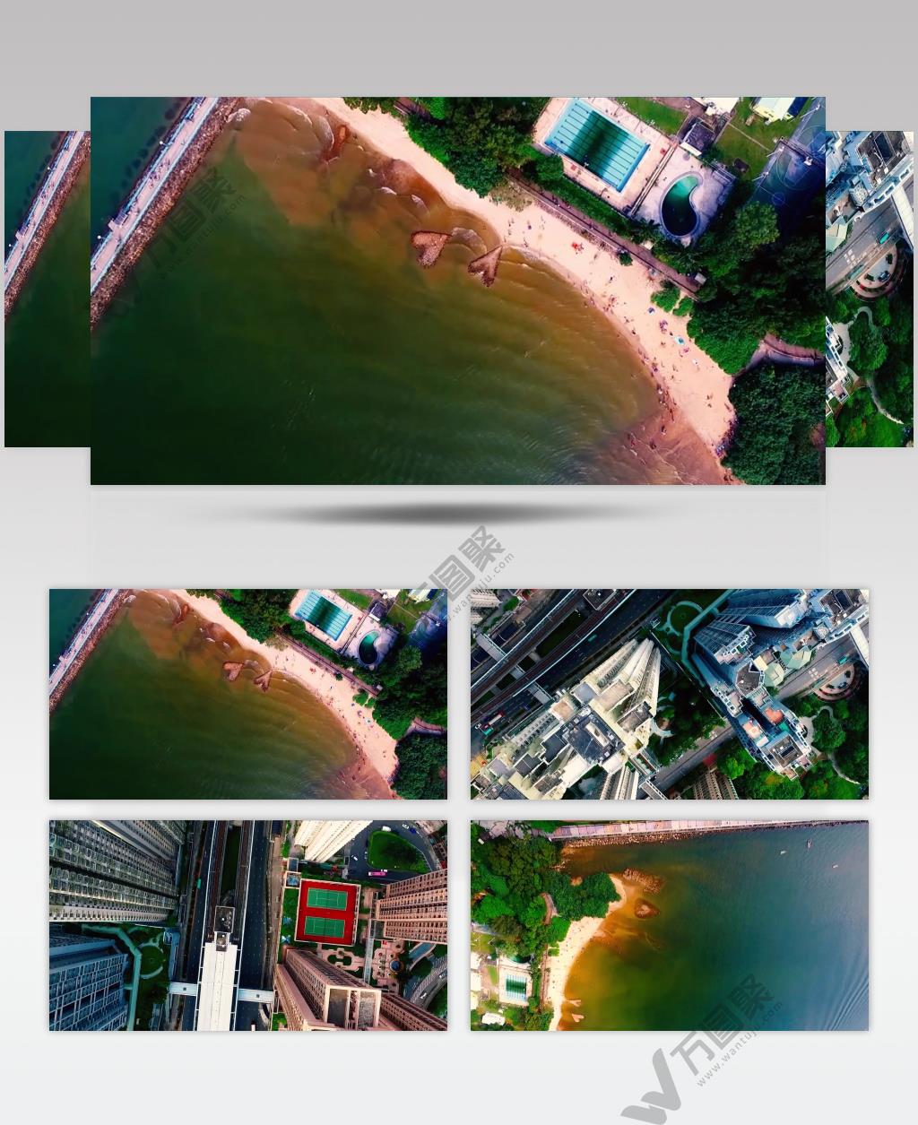 香港公园马鞍山建筑鸟瞰