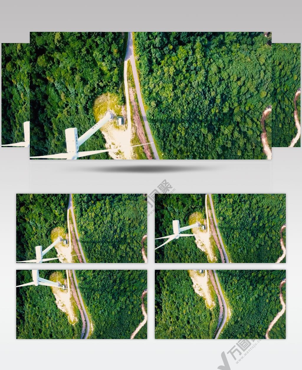 宁波横溪白岩山山顶风车鸟瞰