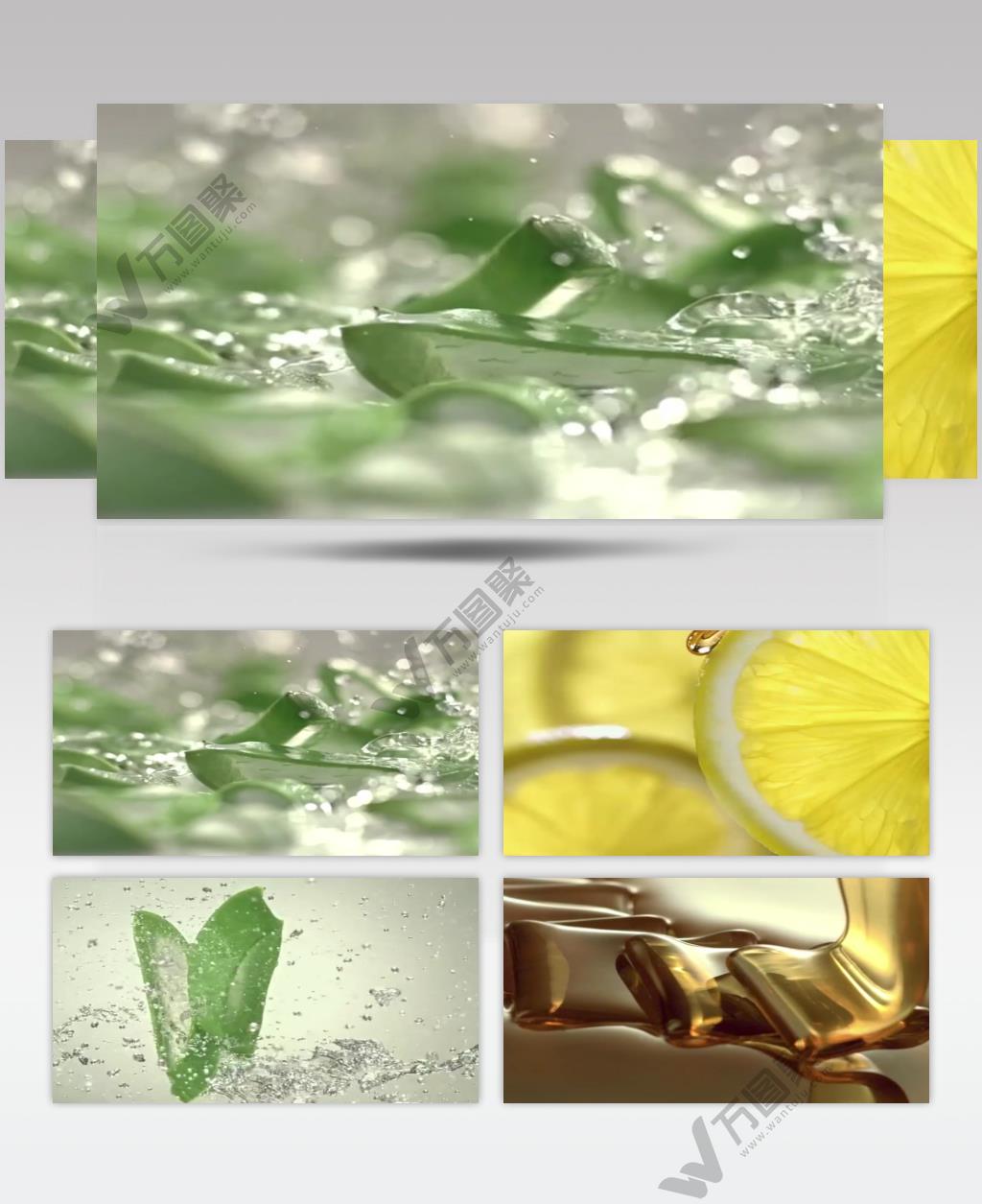 芦荟柠檬茶饮实拍慢镜头宣传视频素材