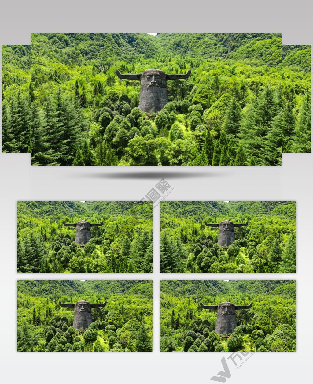 神农架神农坛祭祀天坛航拍4K视频素材