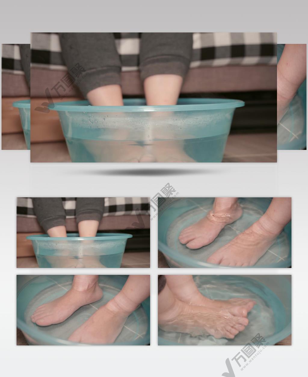 中老年人泡脚足浴养生4K