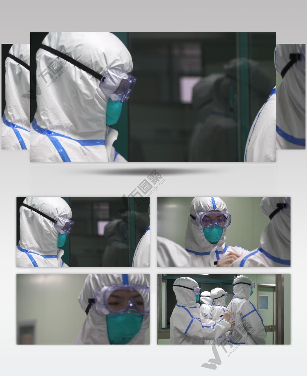 疫情防护服 写名字 进入隔离区 抗疫 宣传视频素材