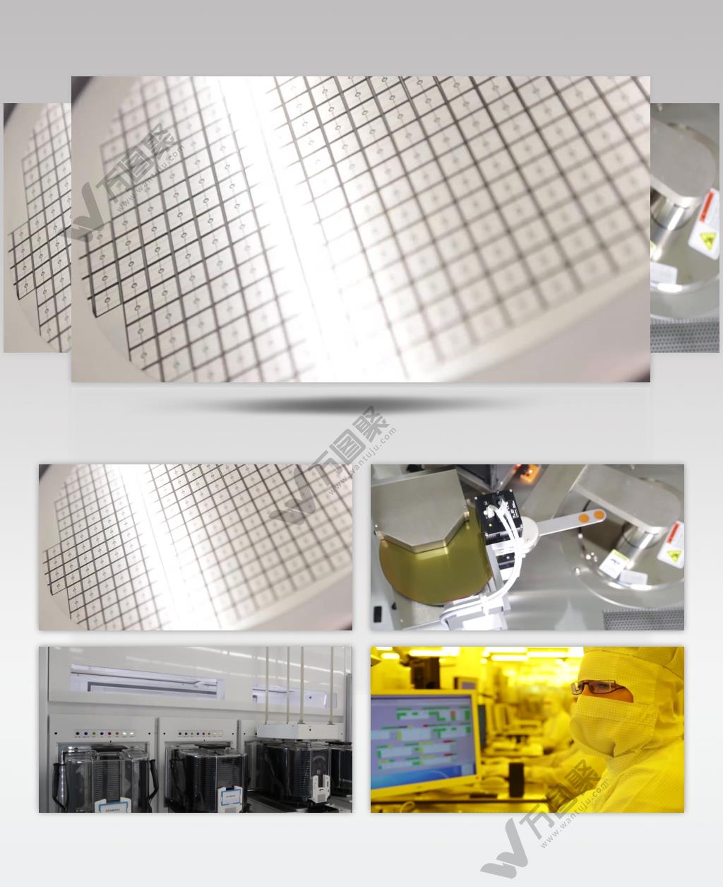 高科技无尘车间自动化工业生产视频素材