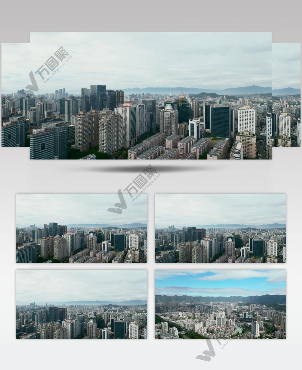 福州闽江城市风景航拍4K