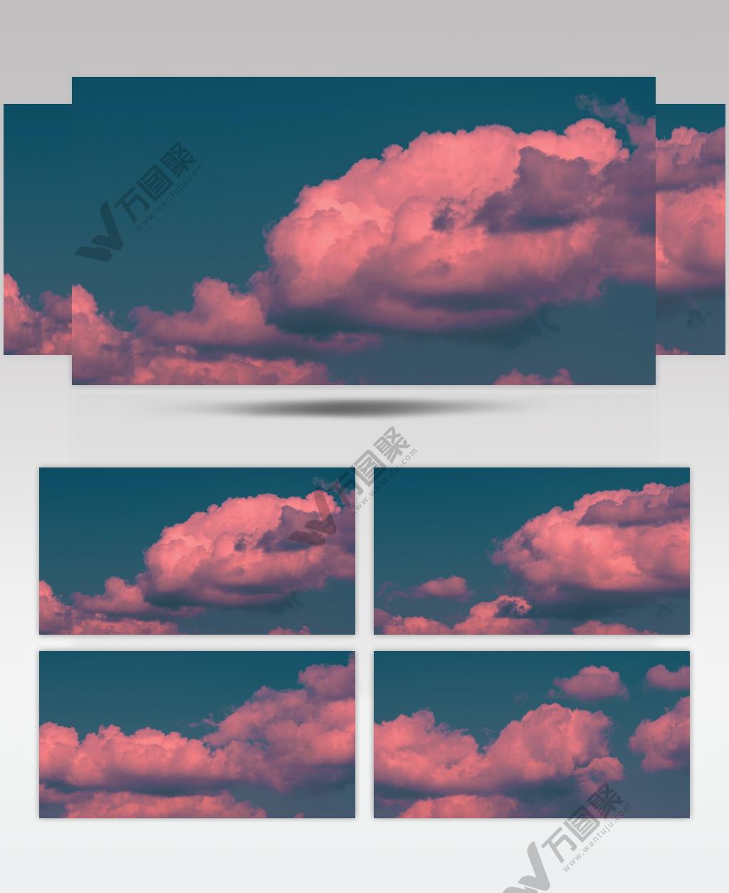 延时：粉色流动的云