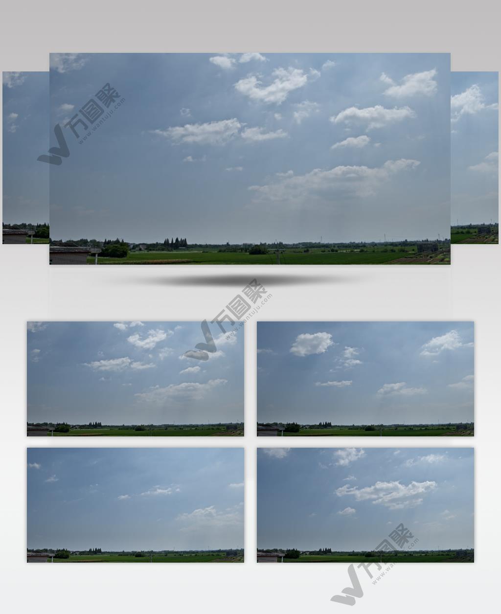 蓝天白云稻田乡村70