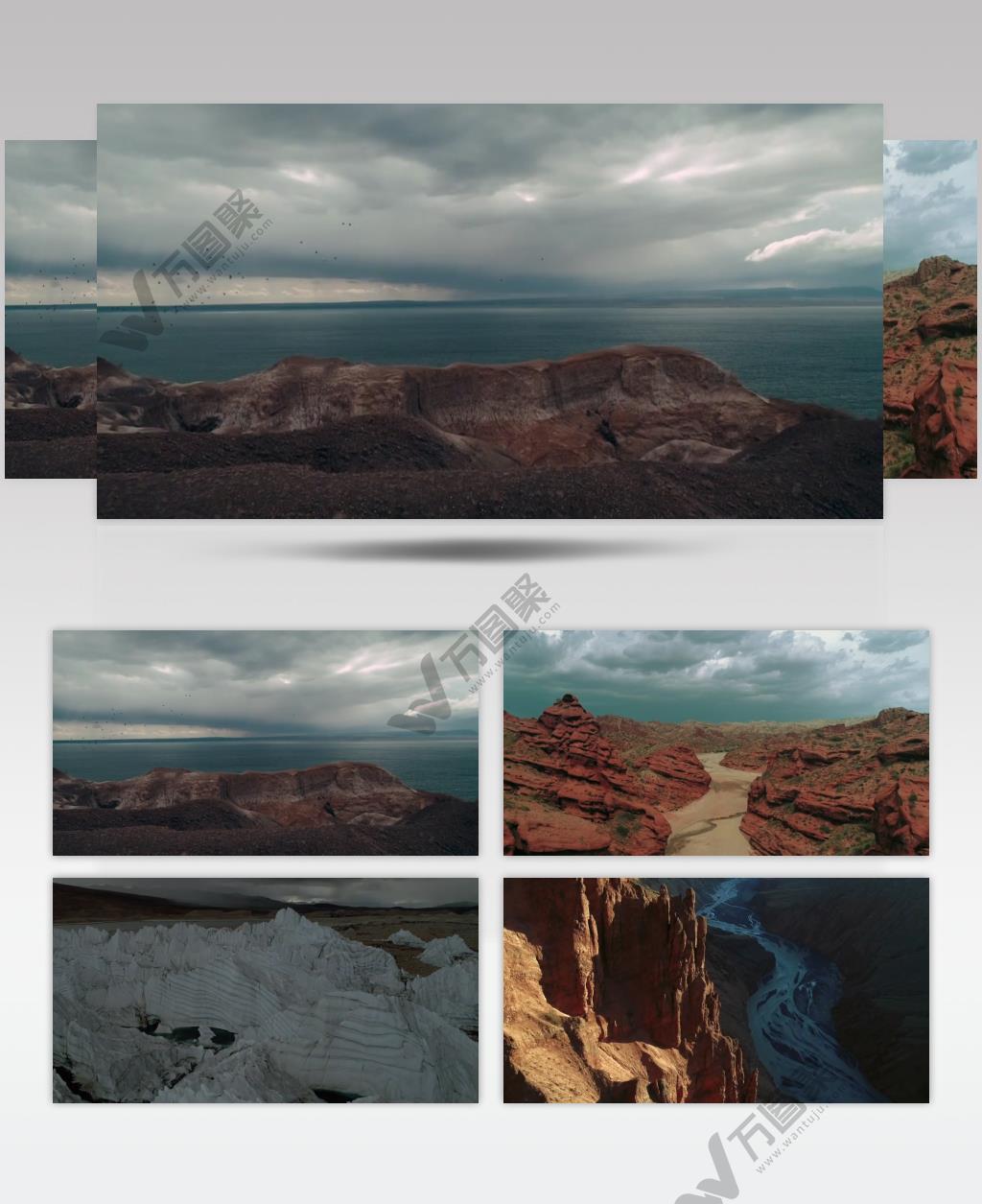 川西沙漠盆地美景航拍