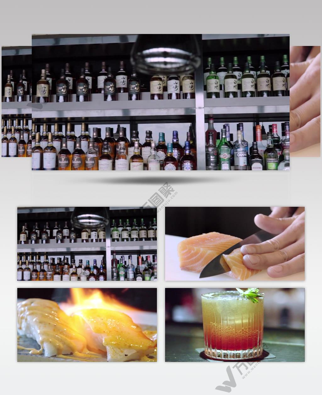 三文鱼美食视频实拍素材