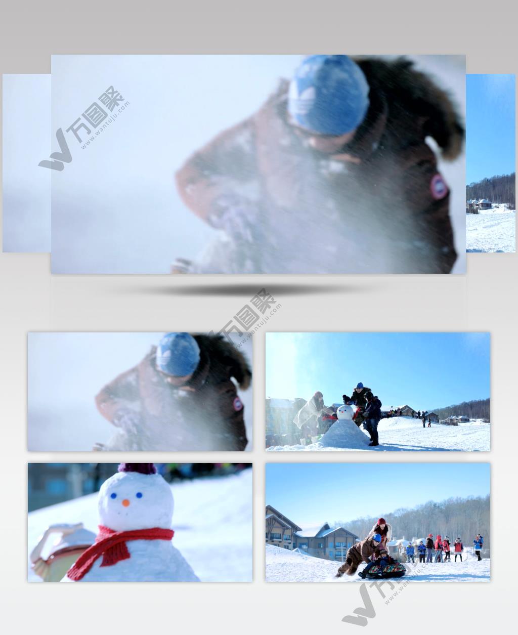 冰雪世界打雪仗