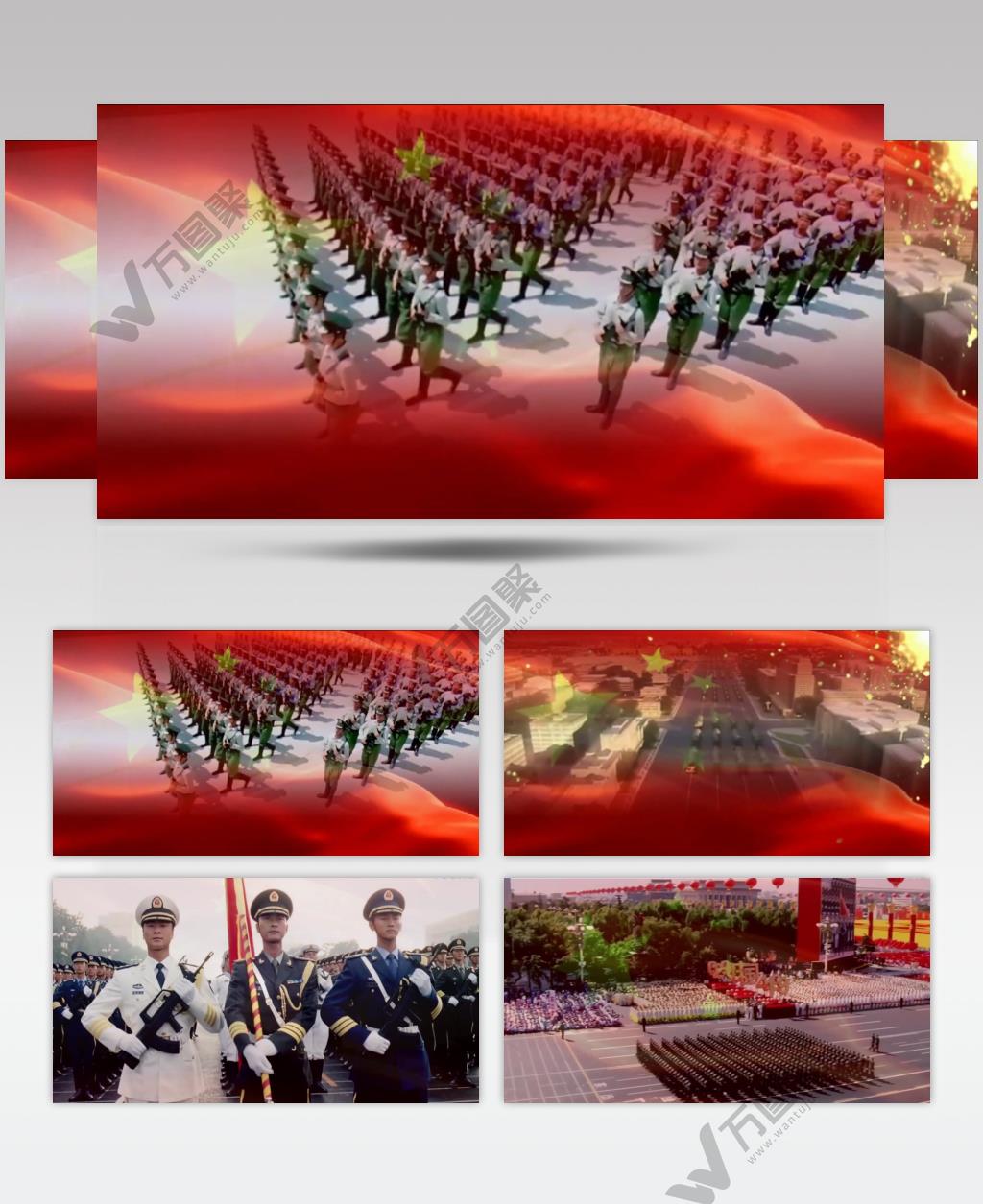 红旗飘飘晚会演艺歌曲配乐LED背景