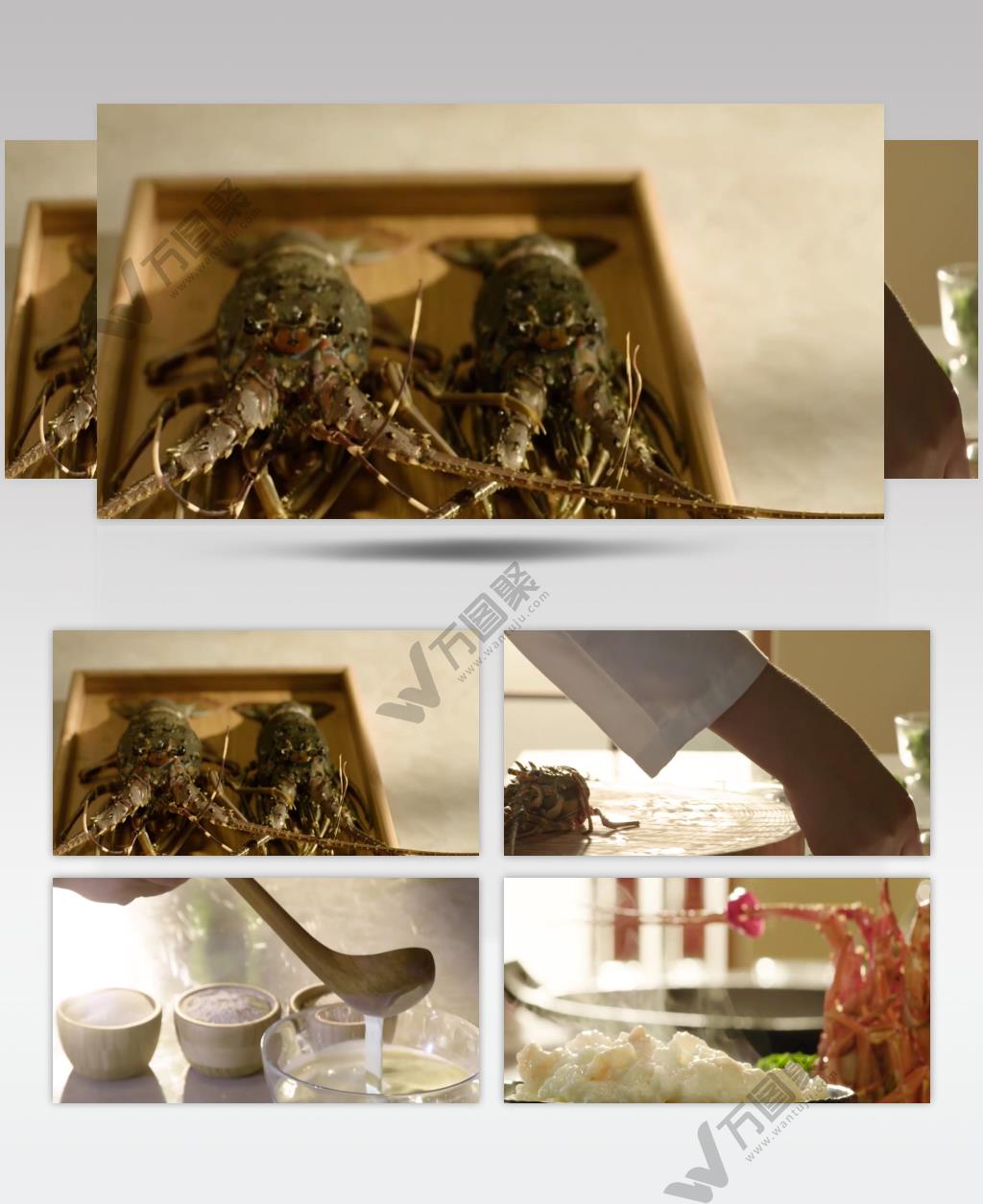 龙虾烹饪美食视频实拍