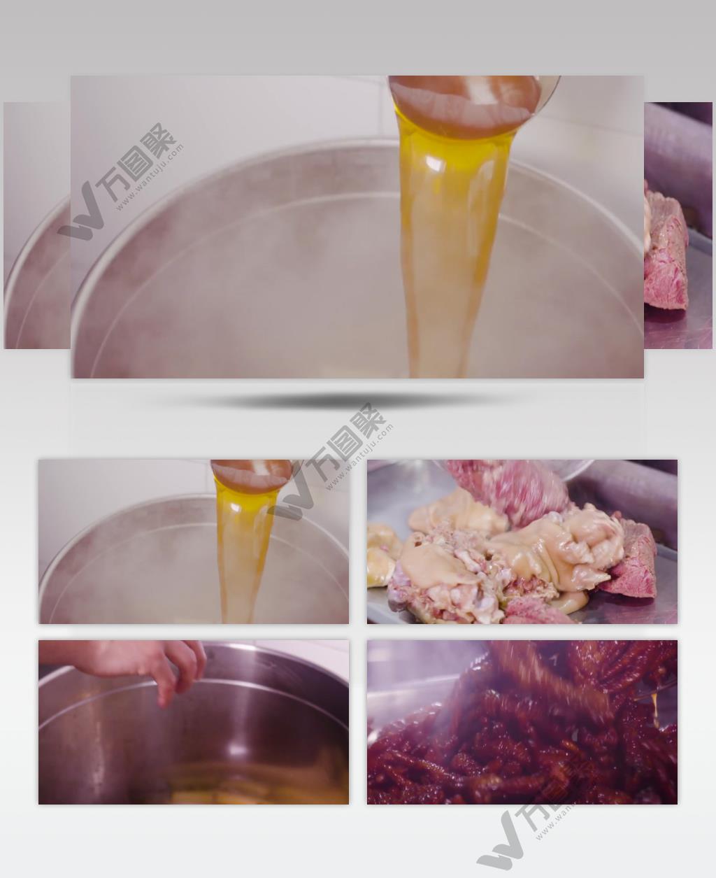 老汤猪蹄鸭头鸡爪美食特写实拍