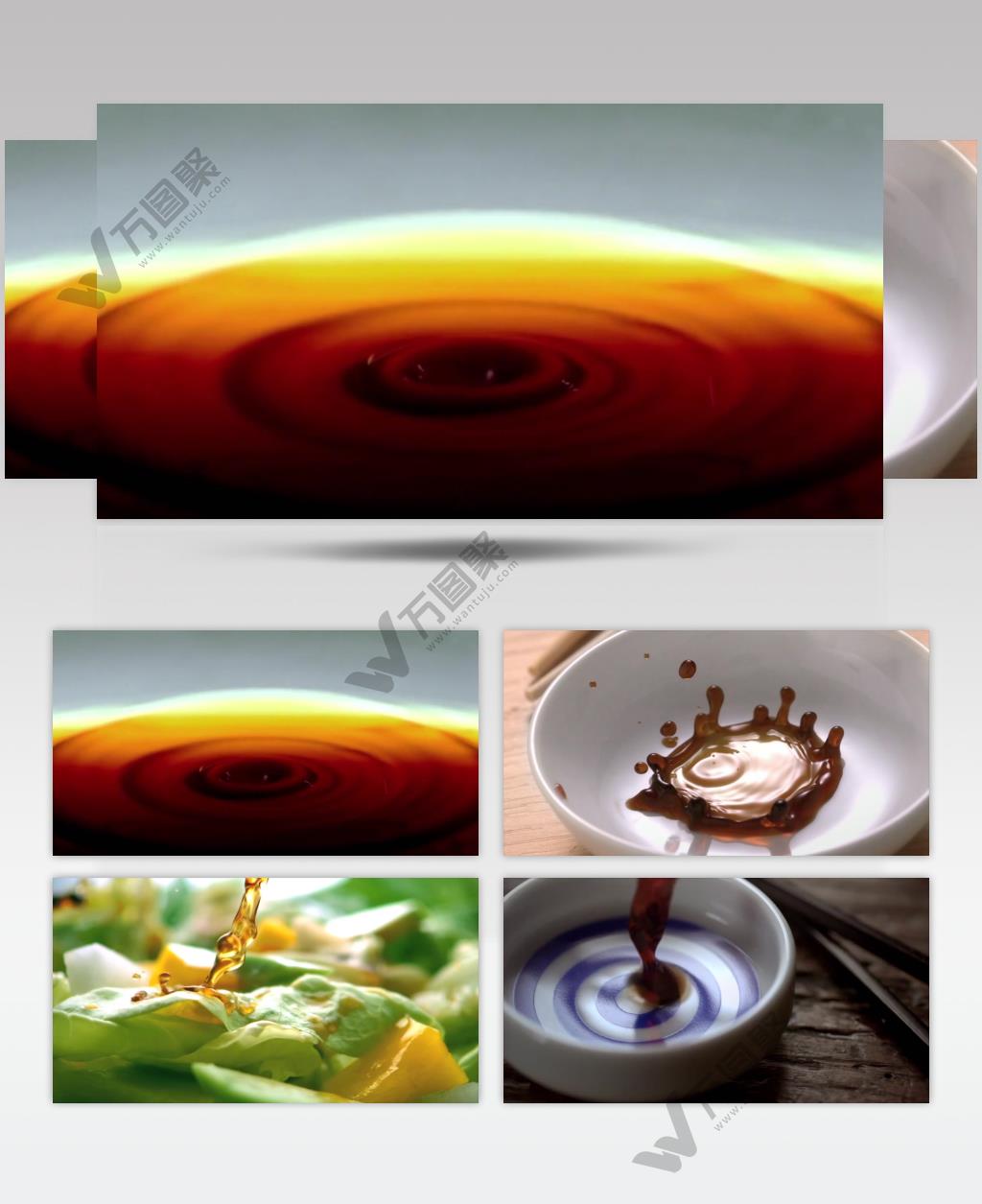 新鲜美味食用酱油食醋香油调味油视频素材