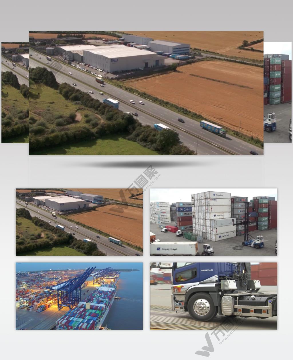 物流运输仓库仓储 物流中心码头集装箱国际贸易视频素材