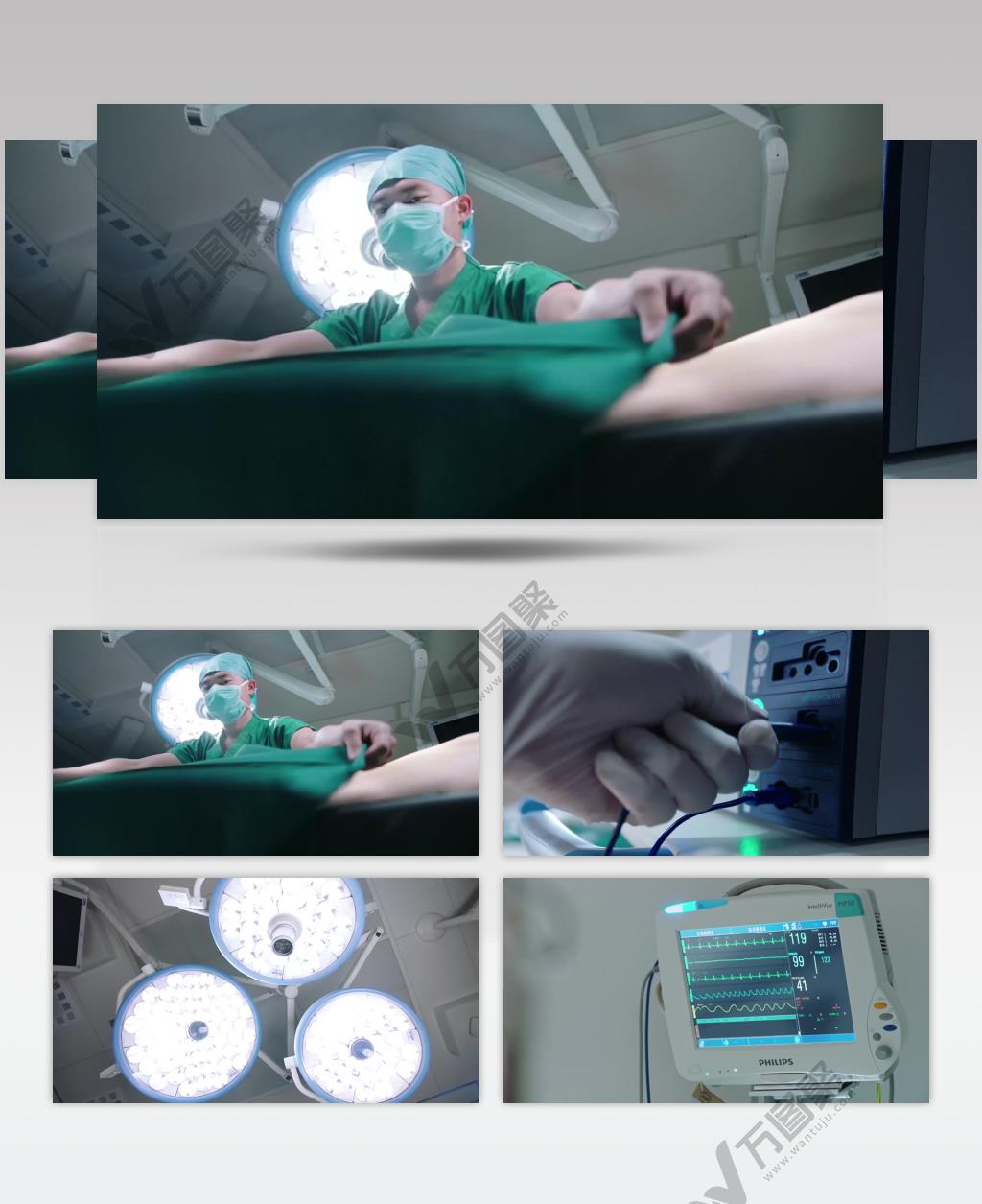 手术室设备治疗医治救治做手术准备实拍视频素材