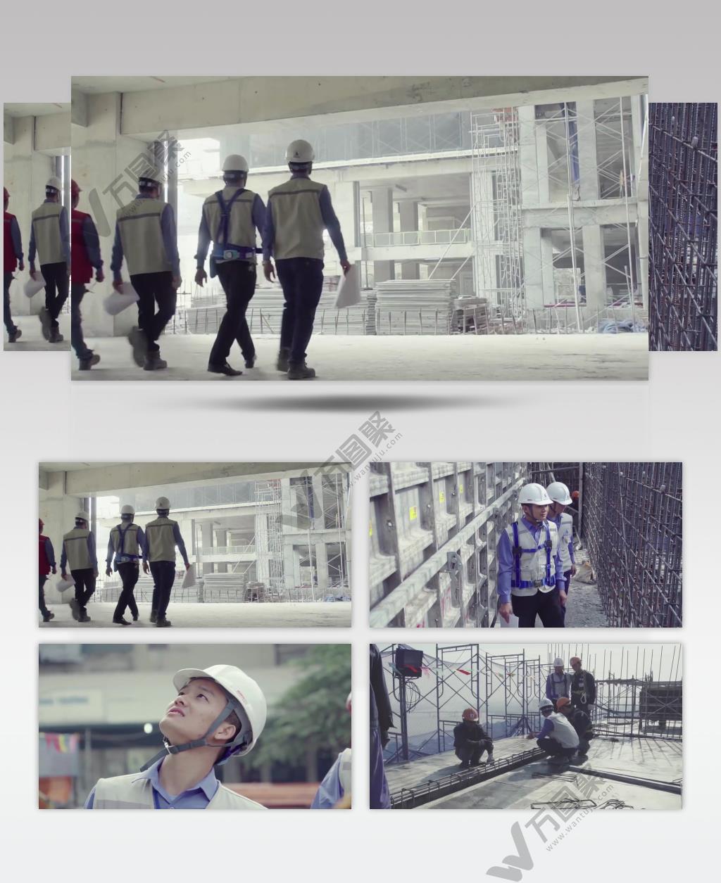 实拍工程施工团队建造视频素材