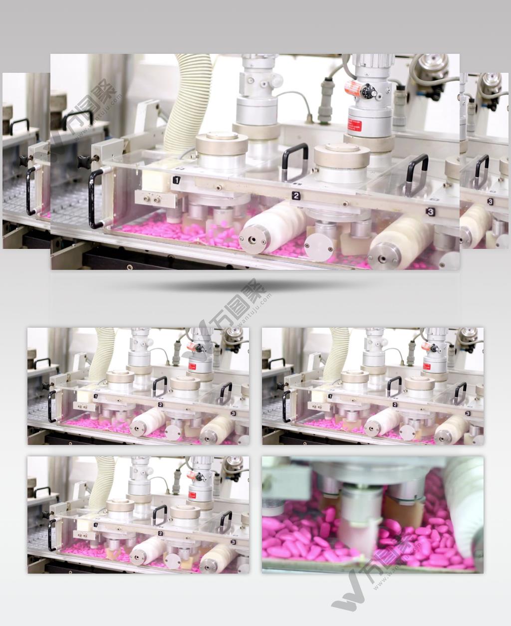 医疗药品药物生产流水线实拍视频素材