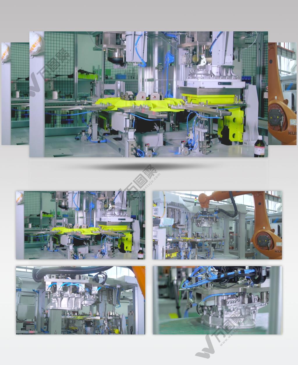 机械臂自动化生产工厂流水线实拍视频
