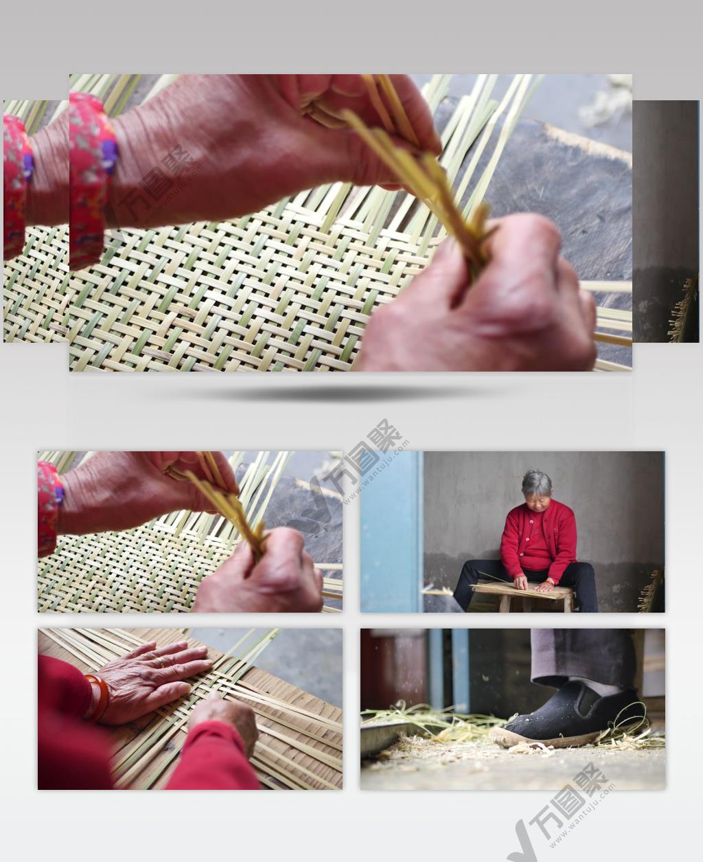 竹编制作传统民间手艺蔑活手艺4K视频素材