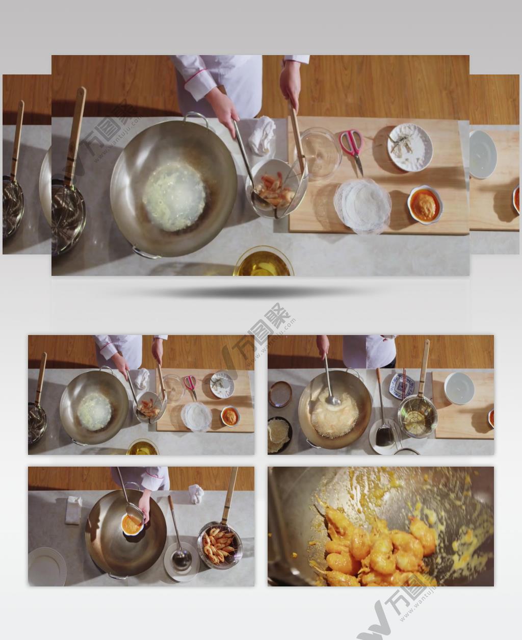 脆皮大虾美食视频实拍