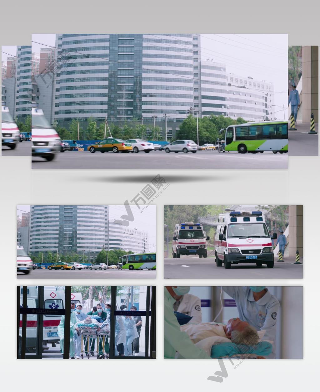 救护车送进重症老者实拍视频素材