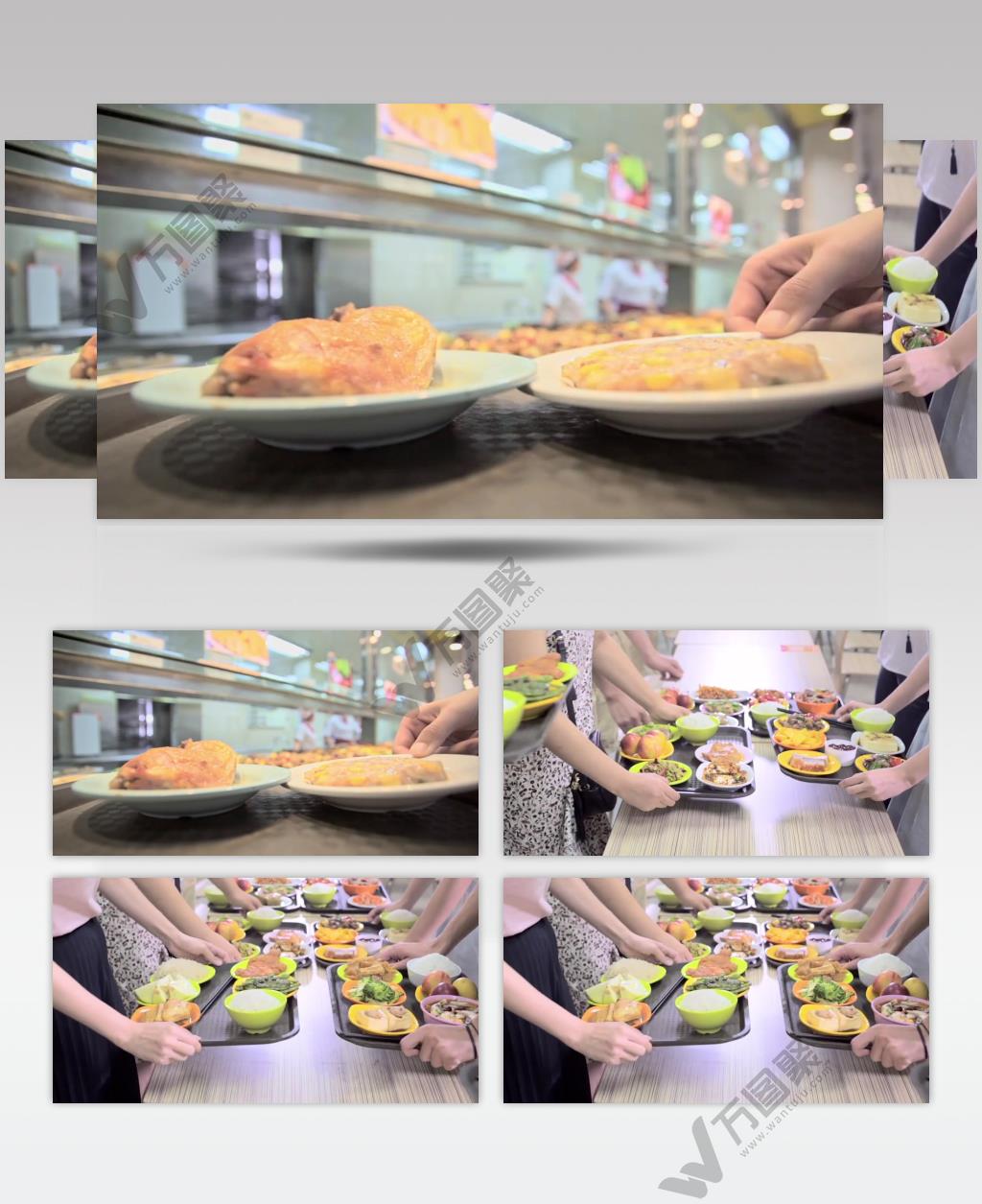 食堂吃饭视频实拍